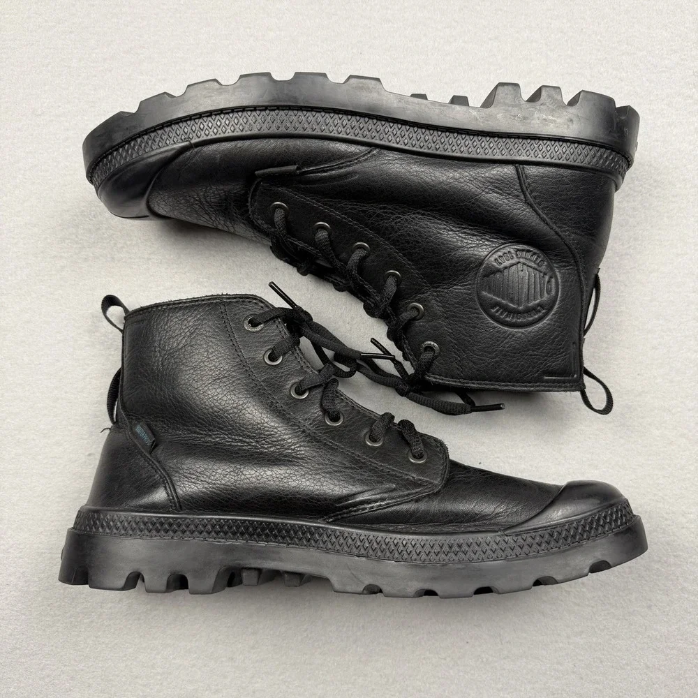 Palladium Black Pilot Pampa Hi Leather size 7.5